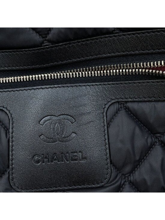 Chanel Backpack CC Logo Quilted CC Nylon Black main image 6